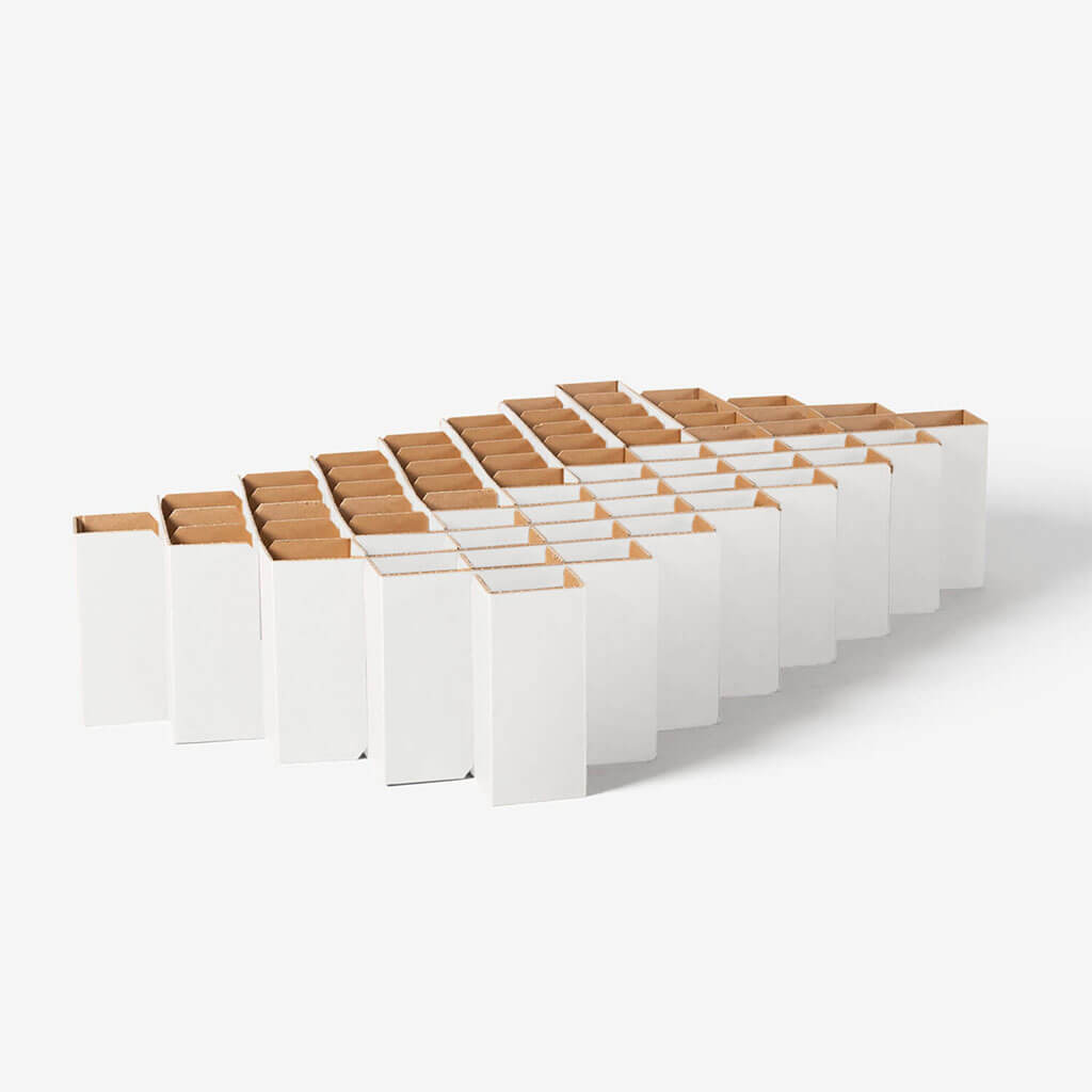 RIAB Bed 2.0 made of corrugated cardboard size S white